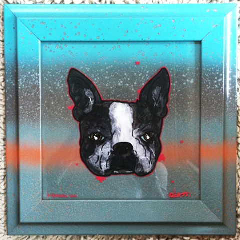 boston terrier painting
