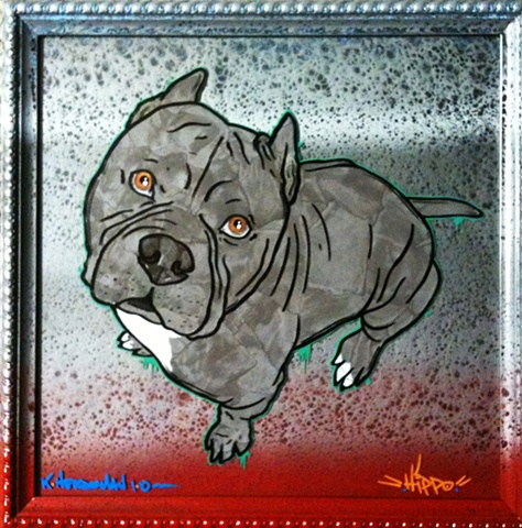 pit bull painting herdeman