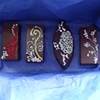 Box of 4 can be ordered in your choice of either brownie bites, rectangle solid or leaf-shape  solid chocolate.