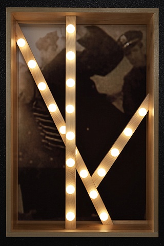 Installation Sunset Boulevard Box Light by Marc Swanson The Saint at Large Bellwether Gallery New York