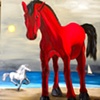 RED SHIRE MARE (WITH UNICORN,  STARFISH & Dervish)