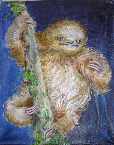 Baby Three Toed  (After a Magazine)