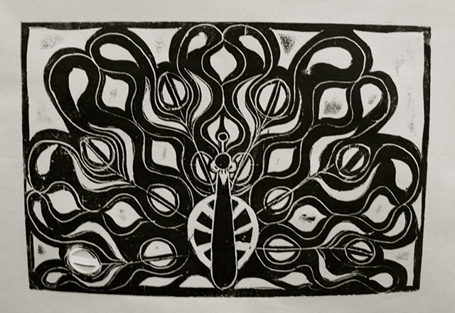 Peacock with Rope