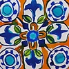 Study for Small Red, Yellow & Turquoise Flower Bottle