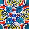Study for Small Yellow, Red & Turquoise Flower Bottle