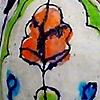 White Leaf Face Lobed Bottle