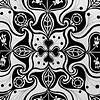 Large Black & White Leaf Bottle Study with Tulips
