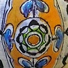 Gold Lobed Bottle