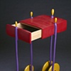 Rolling Side Table: detail