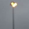 Light pole, 10 minutes before ice storm, Oklahoma City rest stop